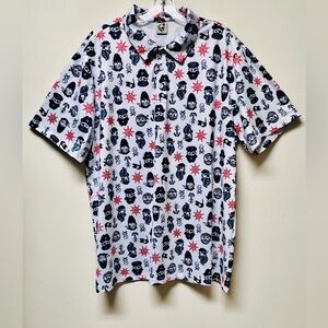 Hardaddy Fun Graphic Polo Shirt Men’s XL Pirate Skull Nautical Performance Shirt